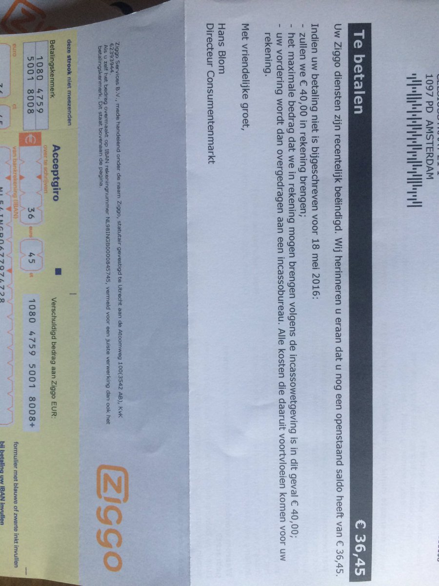 dapkor's tweet photo. @ZiggoWebcare @ZiggoCompany echt? laatste ervaring met je oud klant? #ziggo #sterketaal #onbeschoft #geldmachine https://t.co/wWewuEpdHZ