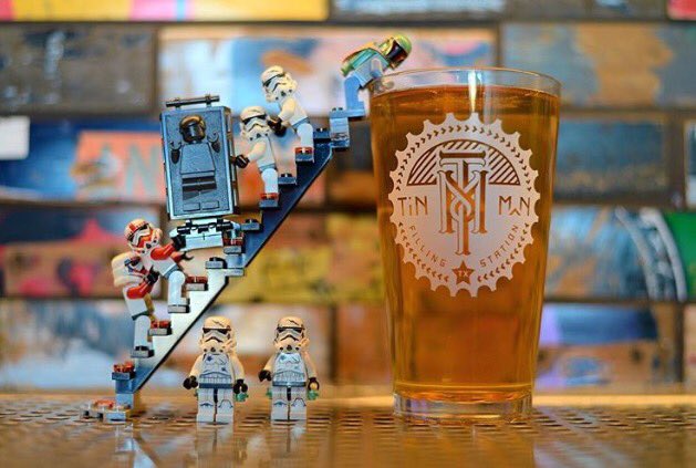 tinmanep's tweet photo. The force is strong with $3 Han Pils pints! Still got some time left to visit! 
#armyoftin #texasbeer https://t.co/Q3t3NMjoL7