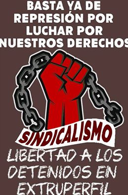 IZARAndalucia's tweet photo. ¡Basta de represión sindical! #IZAR por la libertad inmediata de l@s 6 detenid@s de #Extruperfil, 160 días de huelga https://t.co/yax4I9udQ4