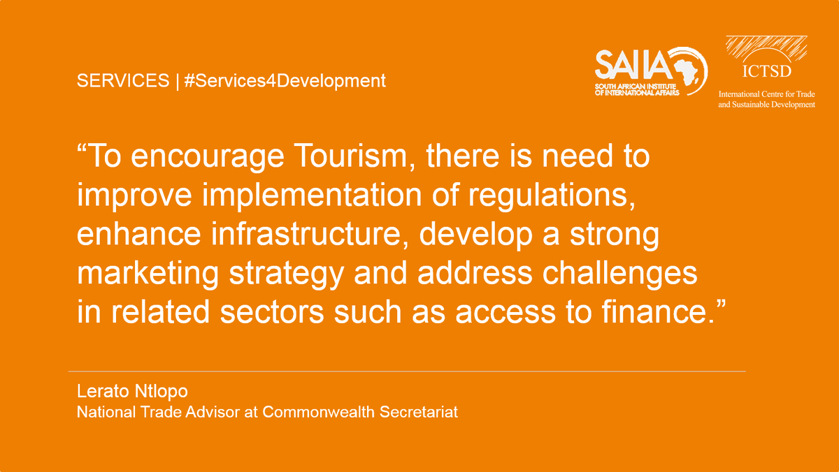 ICTSD's tweet photo. Improving performance in #Africa’s #finance & #tourism #services: https://t.co/sYjk8bs9KV #Services4Development https://t.co/3E142cLh8B