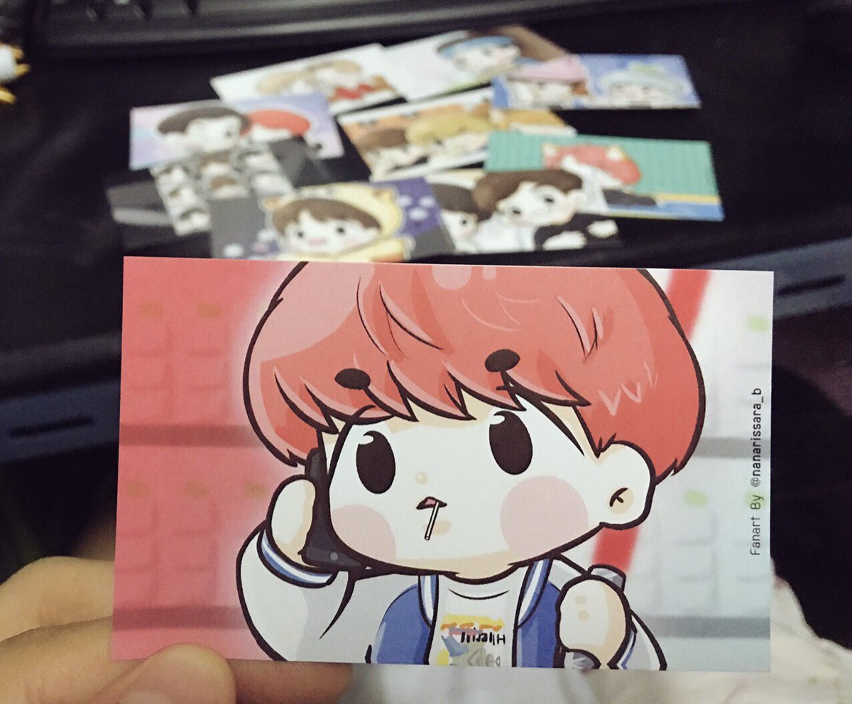 nanarissara_b's tweet photo. [RT] แจกค่าแจก การ์ดจิ๋วลายแฟนอาร์ตบีน้อย สุ่มรีแจก 10 คน ประกาศผู้โชคดีพรุ่งนี้ 4 ทุ่มฮับ~ #HappyBaekhyunDay #Bน้อย https://t.co/y3ymEqAyCS