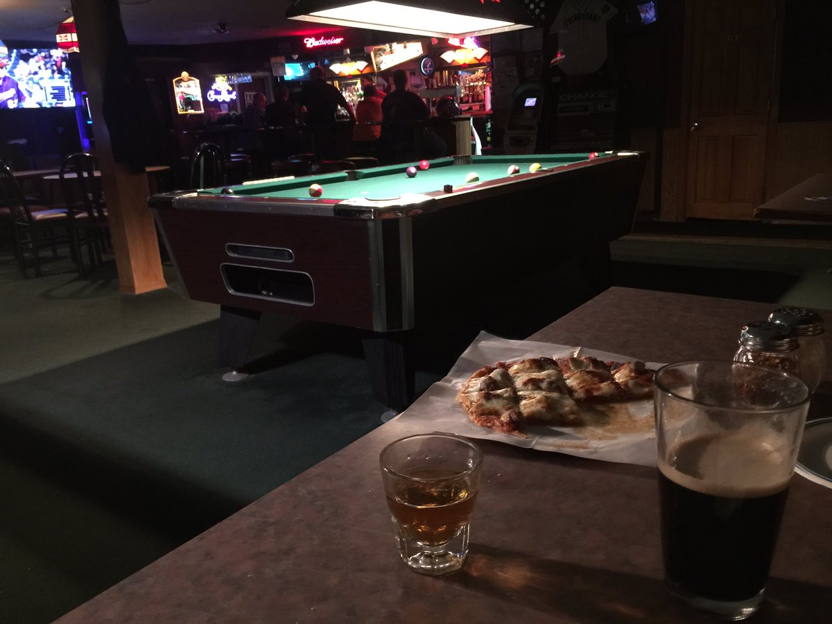 On the road slingin' JHC in MN and drinking at a dive bar with new friends!  #frozenpizzarocks