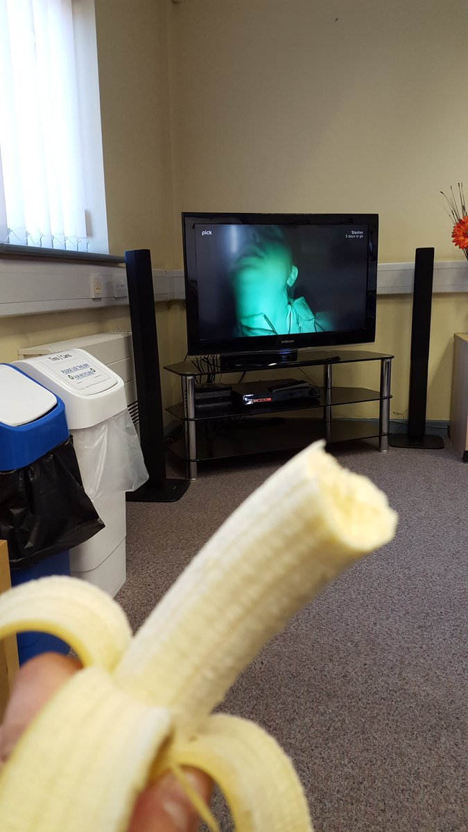 Got to love how random my life is... 7.30am watching most haunted whilst eating a banana.