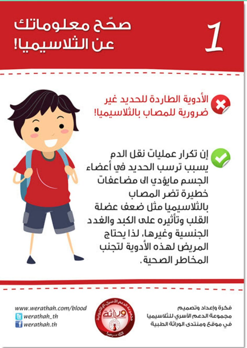 #كل_يوم_معلومة
اليوم العالمي لمرض الثلاسيميا 8 مايو
