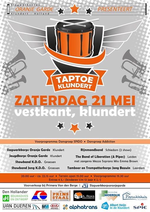 Zaterdag 21 mei #Taptoe #klundert