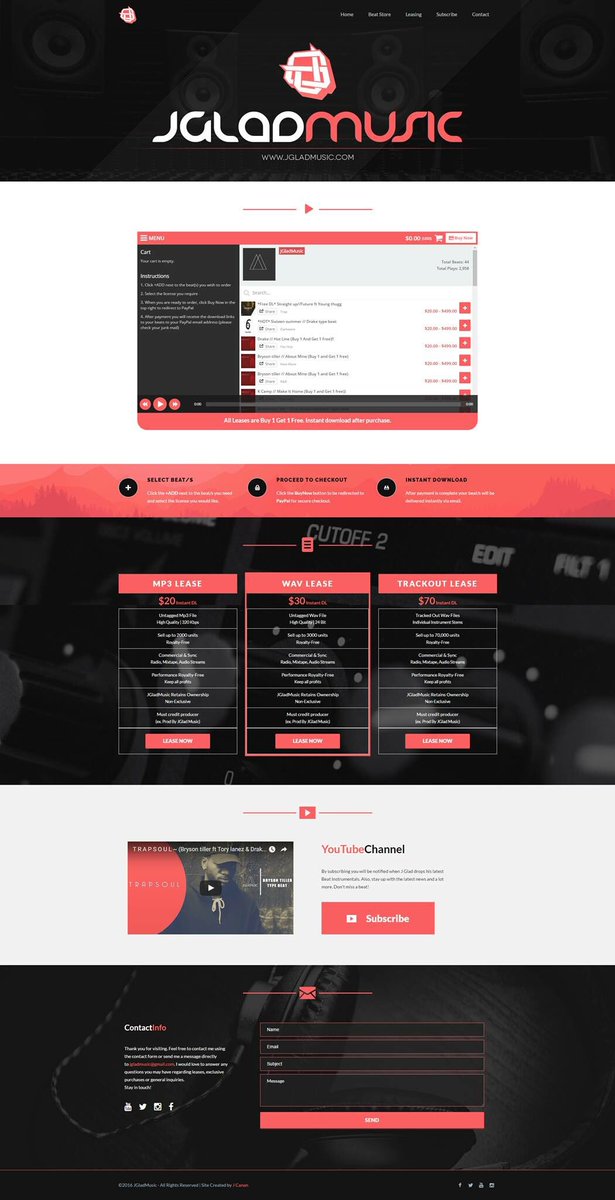iamjcanan's tweet photo. Site I did for J GLAD Music. See it live: https://t.co/S1R0ASAxQd #webdesign #graphicdesign #jcanan #producers https://t.co/Bov4Uwp2C2