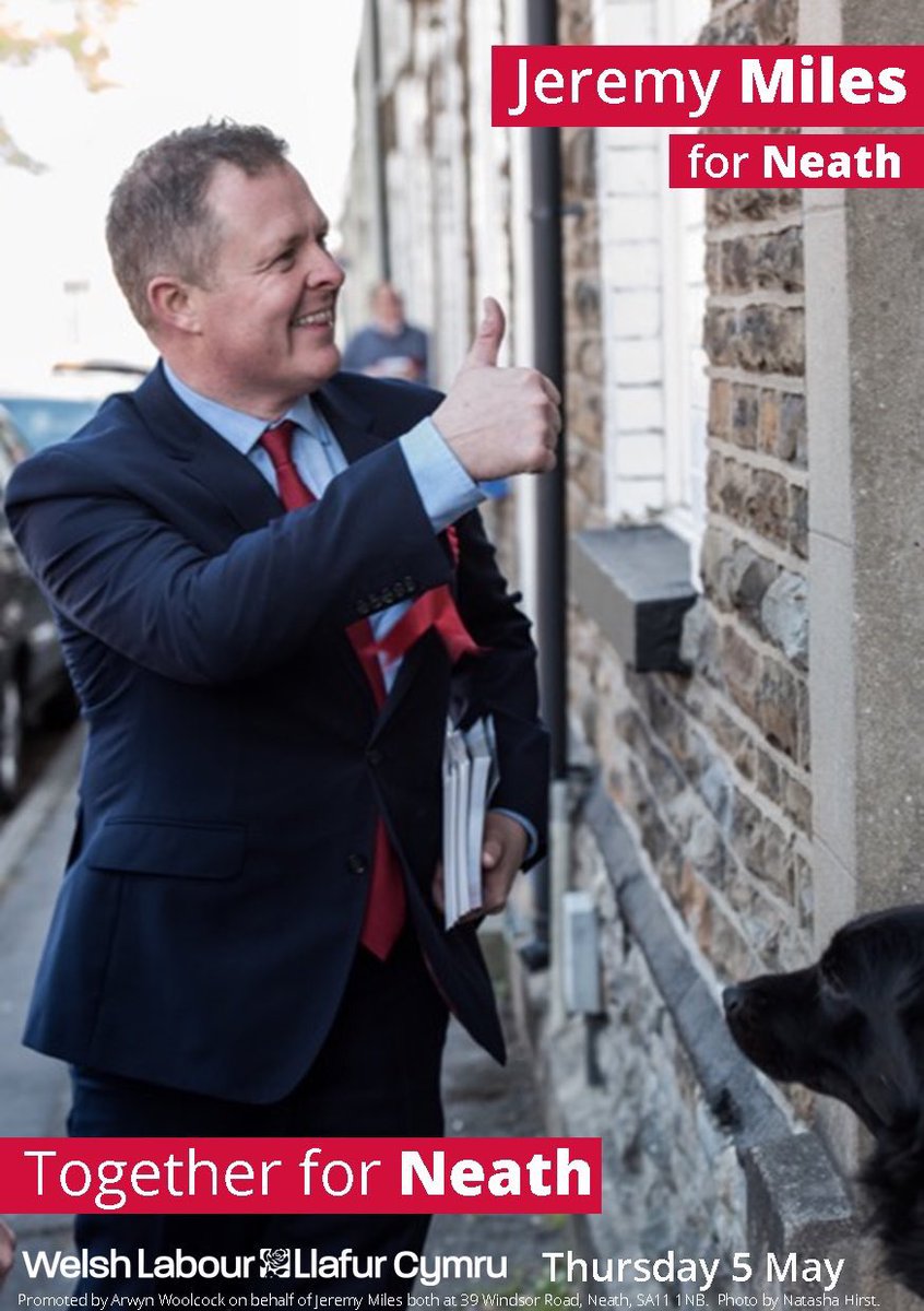 Good luck to #LGBTLabour member <a href="/Jeremy_Miles/">Jeremy Miles</a> in Neath today. #VoteLabour
