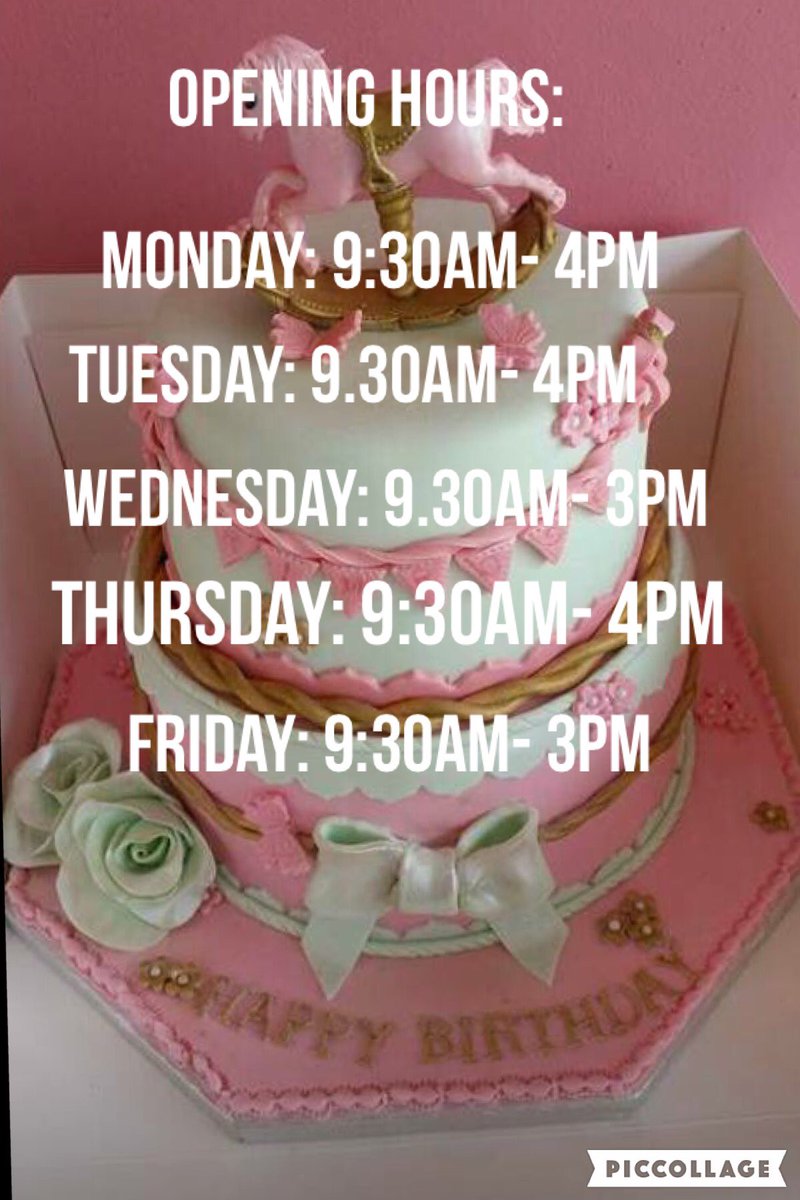 Here are our opening hours, pop in and say hi 🤗