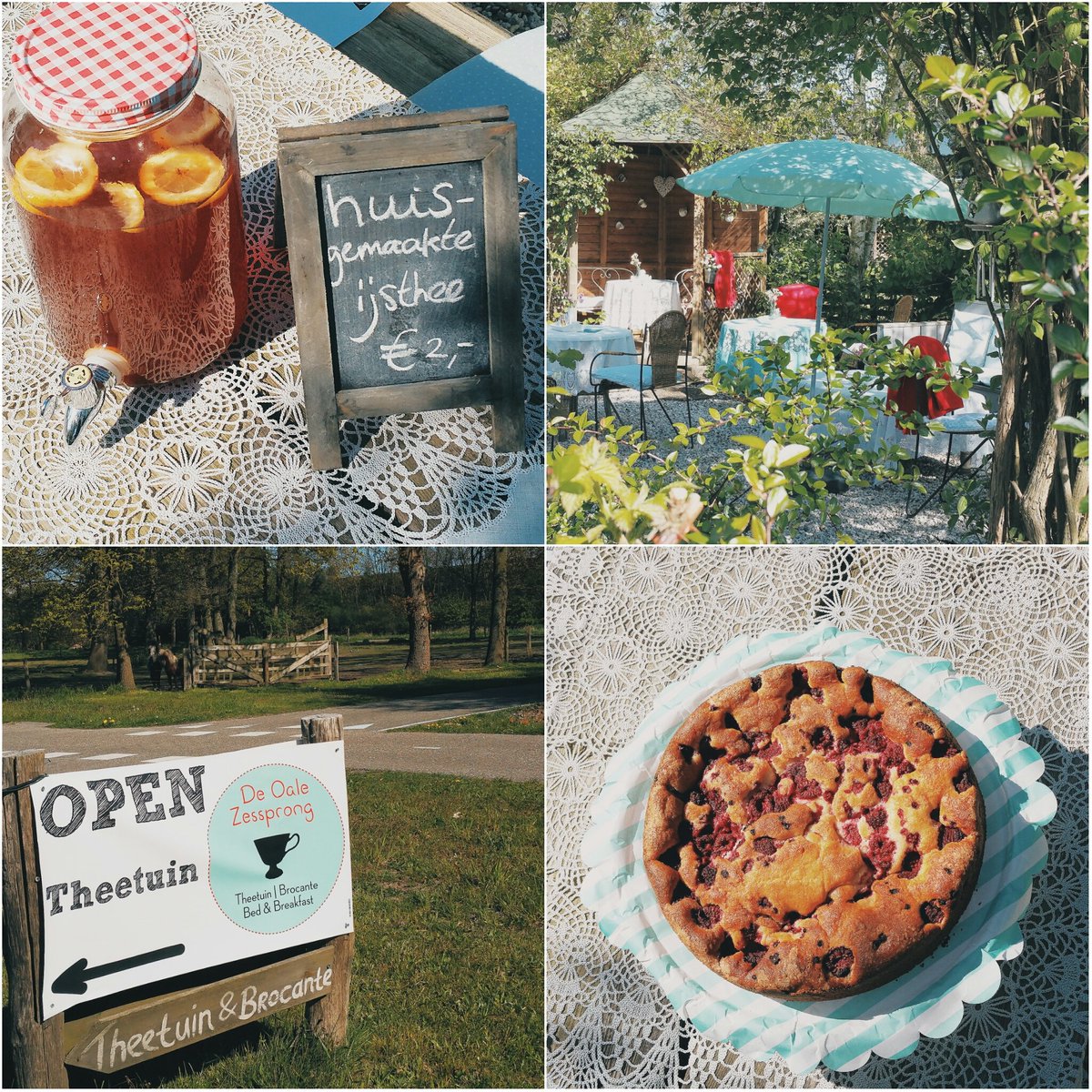 Vandaag en morgen hebben we naast alles op de menukaart ook huisgemaakte ijsthee en vers gebakken frambozentaart!