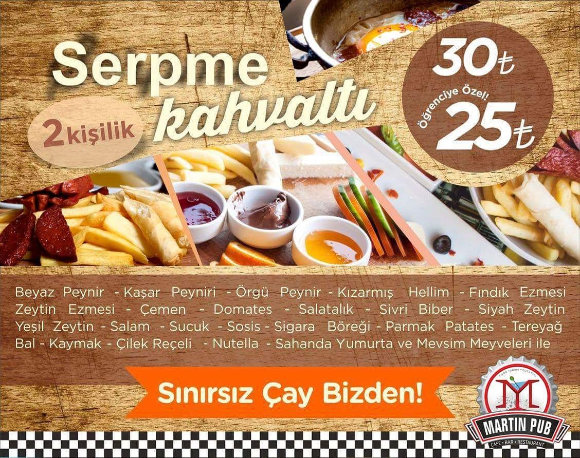 martinpub_'s tweet photo. Günaydın!  Güne güzel başlamak için sebebiniz var ☺ Serpme kahvaltilariniz Martin 'de sizleri bekliyor  🍴 https://t.co/Z9Mrp5DqCi