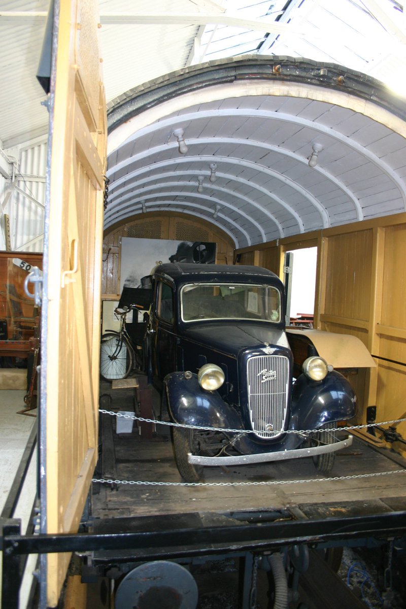 southdevonrly's tweet photo. Our museum is partially closed today so we van move our DAMO car carrying wagon and remove the car from it. https://t.co/OFAoWm7xGB