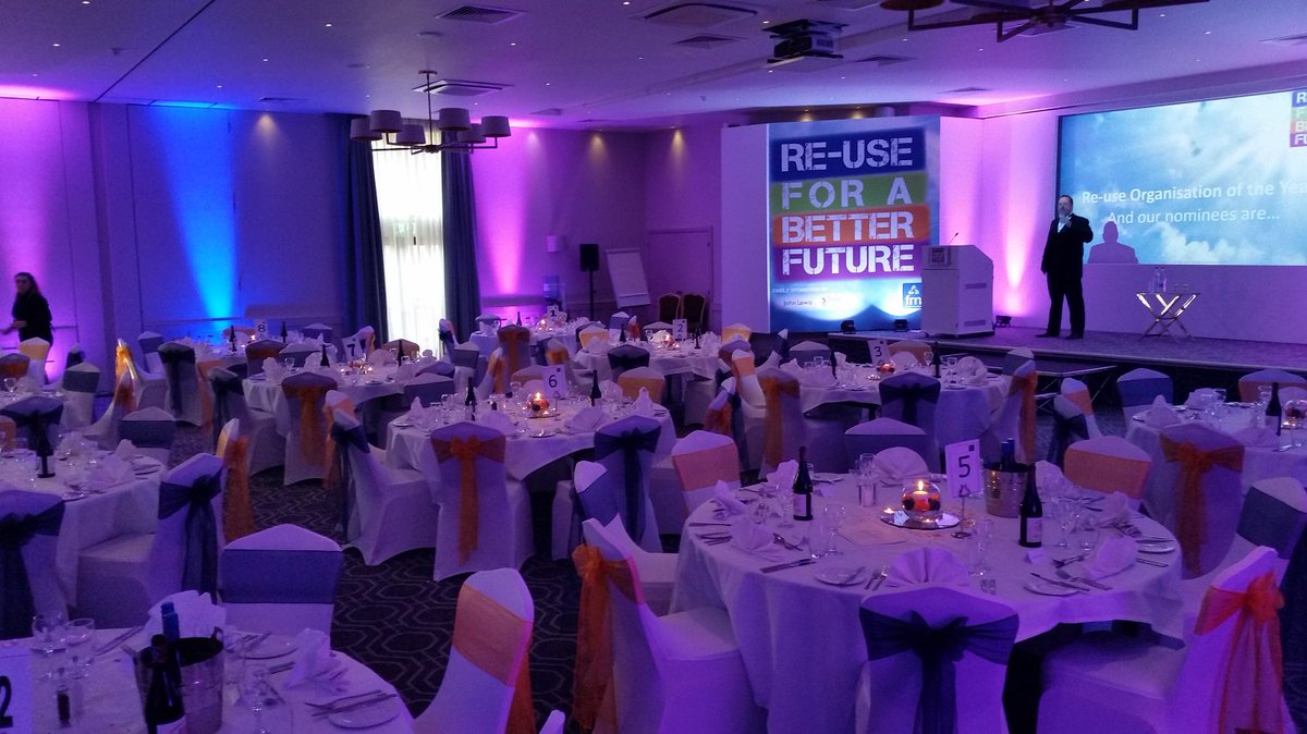 reuse_network's tweet image. A huge (belated) thanks goes to @DeansChairCover who dressed the #FRNConf16 gala dinner tables. It looked beautiful!
