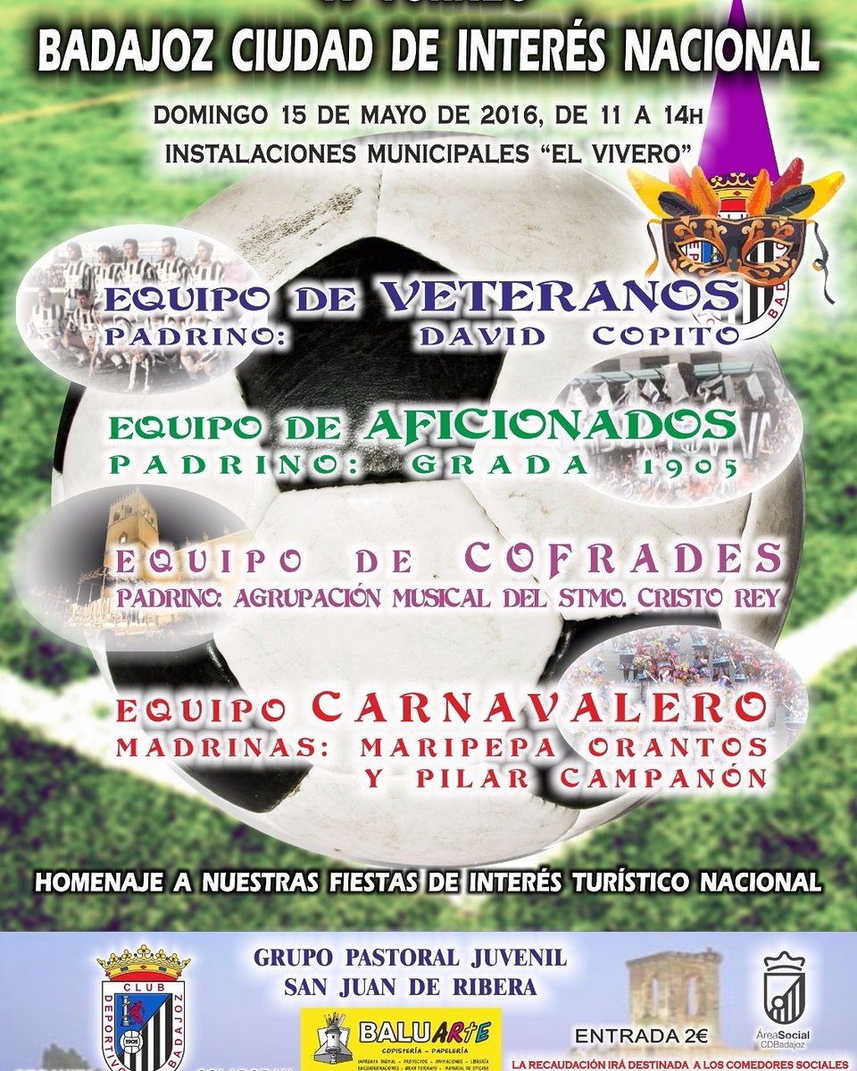 #SomosBadajoz Cita solidaria en el Viejo Vivero el próximo día 15. No faltes! #BadajozMereceNuestroEsfuerzo