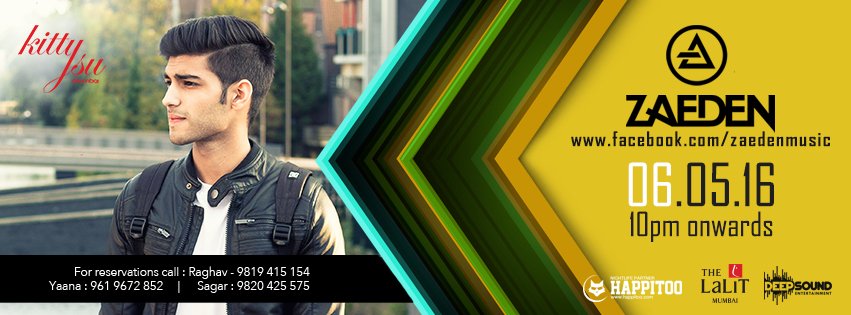 Rock this weekend with Happitoo <a href="/KittySuIndia/">KittySu</a> Mumbai 
For Guestlist contact -Sagar:9820425575 <a href="/ZaedenMusic/">Zaeden</a> #Happitoo