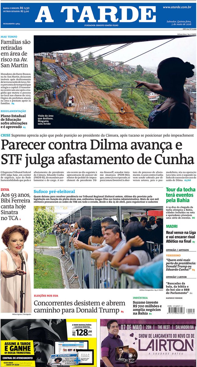 Bom dia! Veja os destaques do dia.Acesse: goo.gl/w7ChlU [p/assinantes]+notícias em goo.gl/Ht4zcL