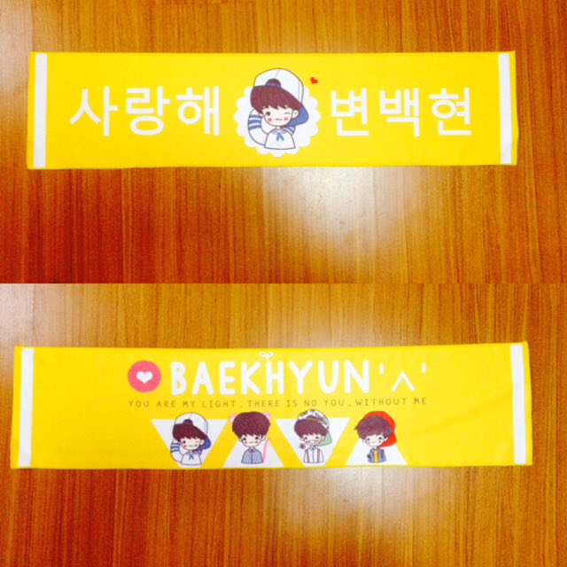 tiwaOhmicky's tweet photo. แจกอีก!! สุ่มRT เหมือนเดิม'ㅅ' วันเกิดน้องแบค แจกผ้าเชียร์Baekhyun🎂  #รักแกนะเจ้าหมาอ้วน #HappyBaekhyunDay https://t.co/XVctUtOonK