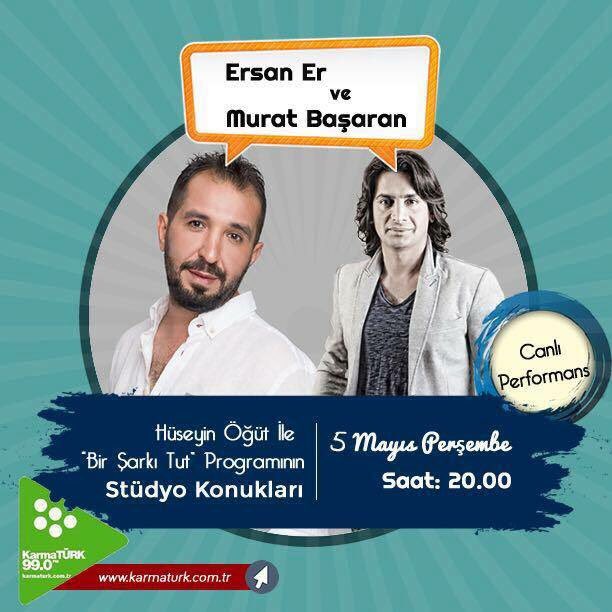 bisarkitut's tweet photo. Saat 20:00'da @KARMATURK99 frekansında @ersanerofficial ve Murat Başaran ile birlikteyiz. Bekleriz.. @huseyinogut 🎼🎤 https://t.co/0sGHSBk5NL