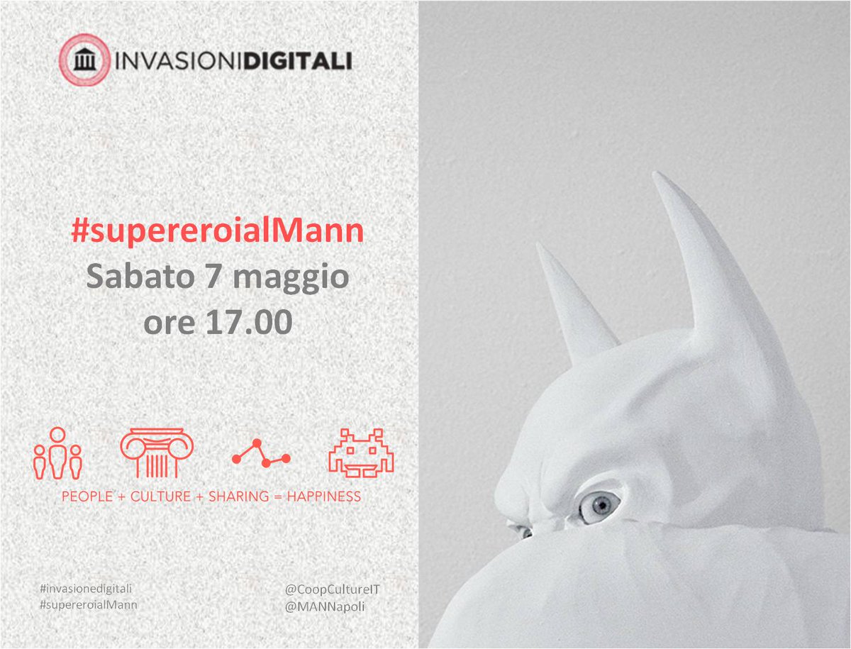 CoopCultureIT's tweet photo. -2 alle #invasionidigitali #Napoli #supereroialMann
Lasciatevi sorprendere...https://t.co/2G53cxfpIg https://t.co/Cdr8dVAmAQ
