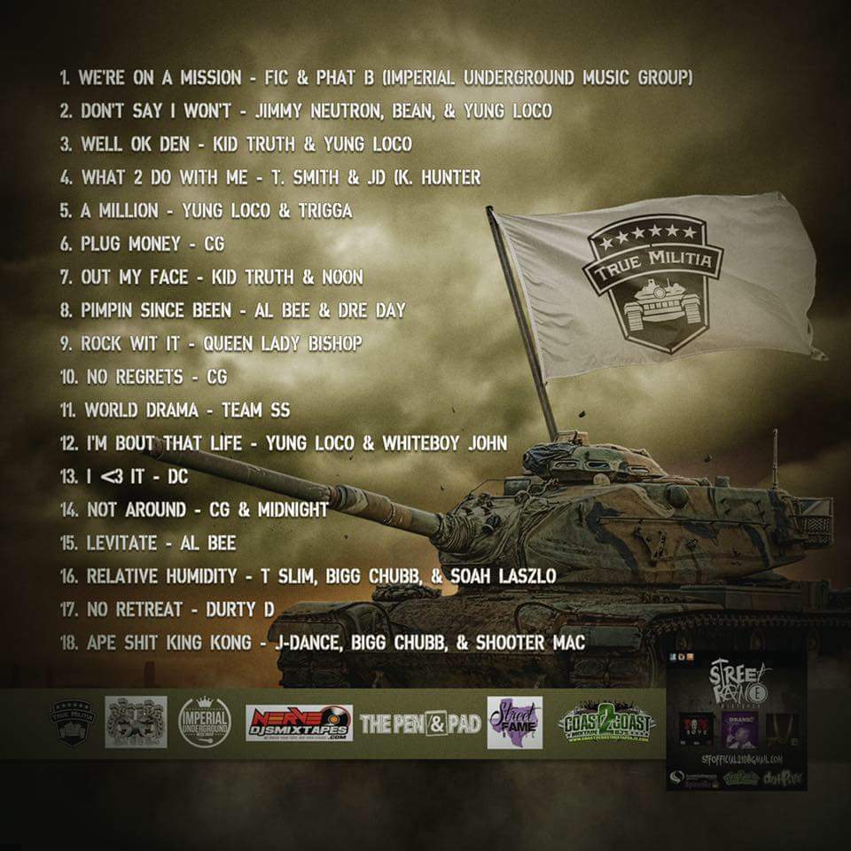 TheRealFic_IUMG's tweet photo. #New True Militia Mixtapes Vol.1 (Hosted by ESG) by @TrueMilitia @KidTruthMusic

#Stream #DL https://t.co/Zrv2hkvQvK https://t.co/d99rn2R5cX