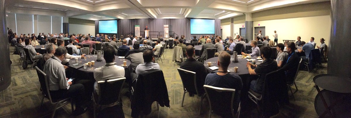 islocke's tweet image. Packed house at #devopscloudsummit #vancouver listening to #aws Chris Munns talk on #devops.