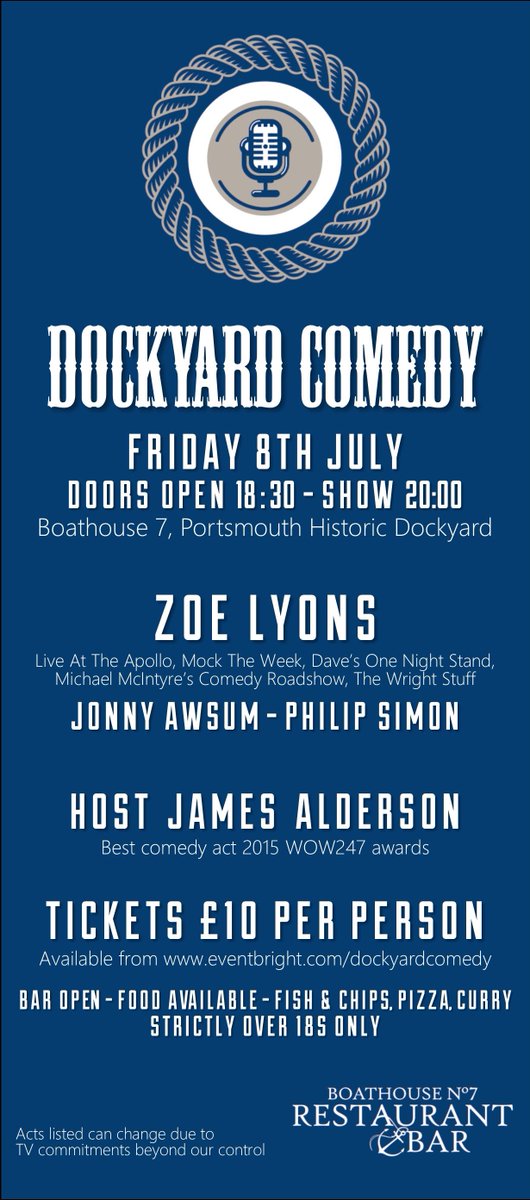 Join us for an evening of comedy on July 8th feat <a href="/zoelyons/">Zoe Lyons</a> &amp; <a href="/jonnyawsum/">Jonny Awsum</a> tix available here:bit.ly/1SOFYow