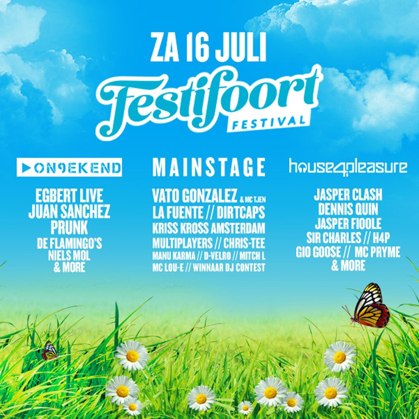 Daar is die dan; de complete Line-up van Festifoort Festival 2016!