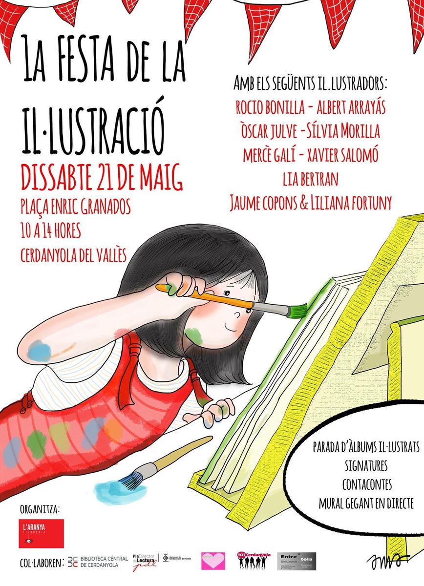 1a Festa de la Il.lustració #Cerdanyola 21 de maig! <a href="/diariARA/">diariARA</a> <a href="/RosaSensat/">Associació de Mestres Rosa Sensat</a> <a href="/APICAPIC/">Associació d'Il·lustradors de Catalunya</a> <a href="/igerscerdanyola/">Viscacerdanyola</a> <a href="/EscolaMassana/">Escola Massana</a>