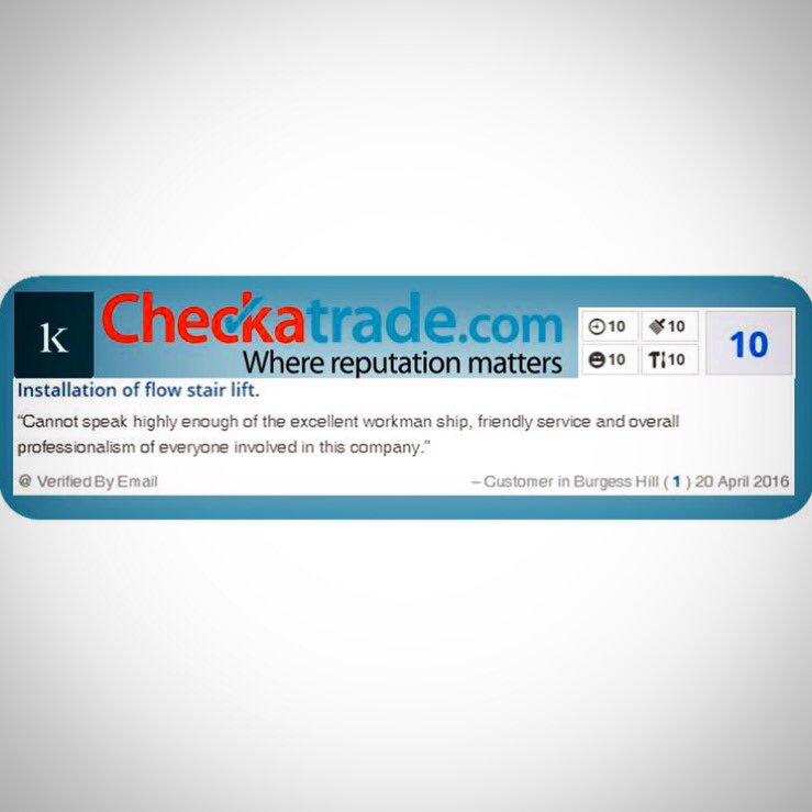 KudosStairlifts's tweet photo. This is the #KudosWay.
We were more than happy to #help this #customer with the right #customerservice. @checkatrade https://t.co/ZggWfEa9Da