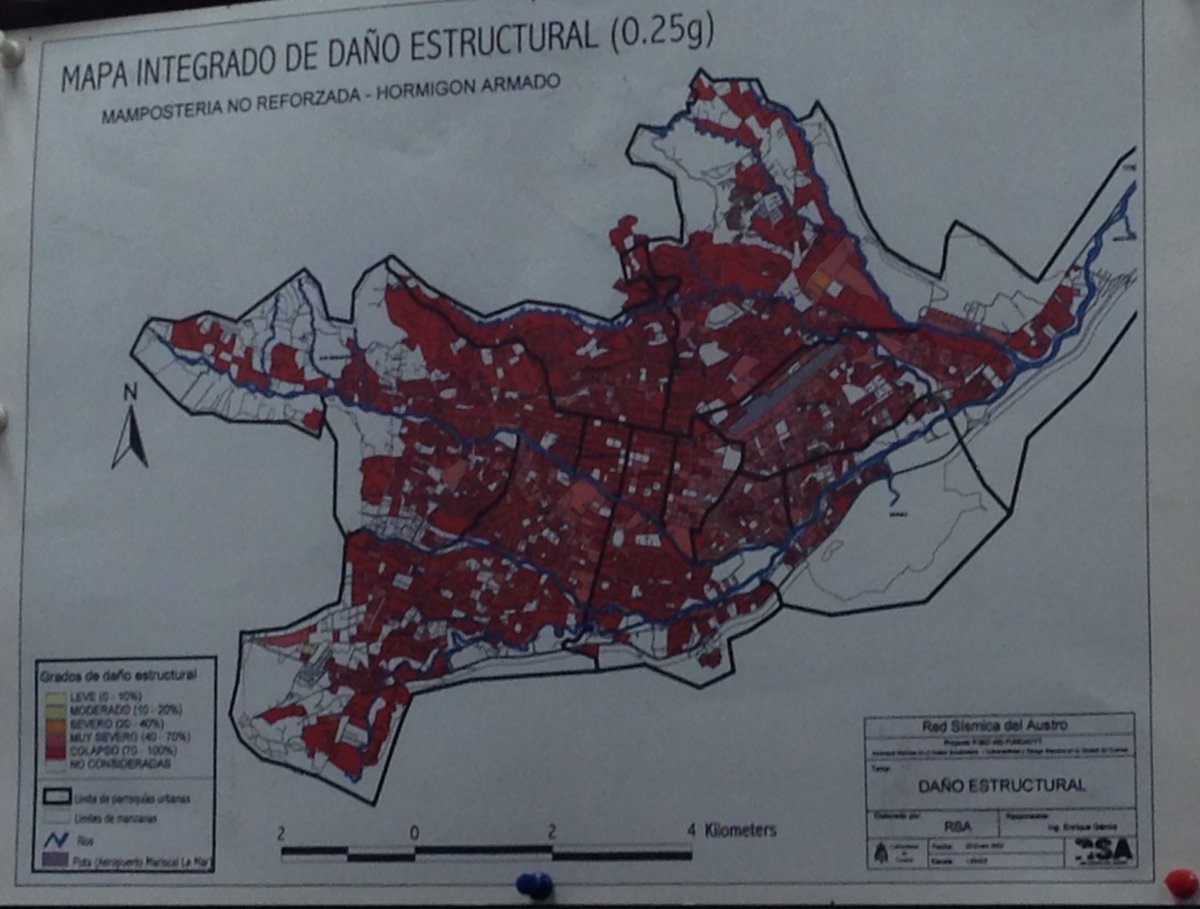 tomebamba's tweet photo. Red Sísmica del Austro tiene un mapa de posibles daños en caso de ocurrir un terremoto en #Cuenca https://t.co/1Y5QgGYFzS @Sanchezmendieta