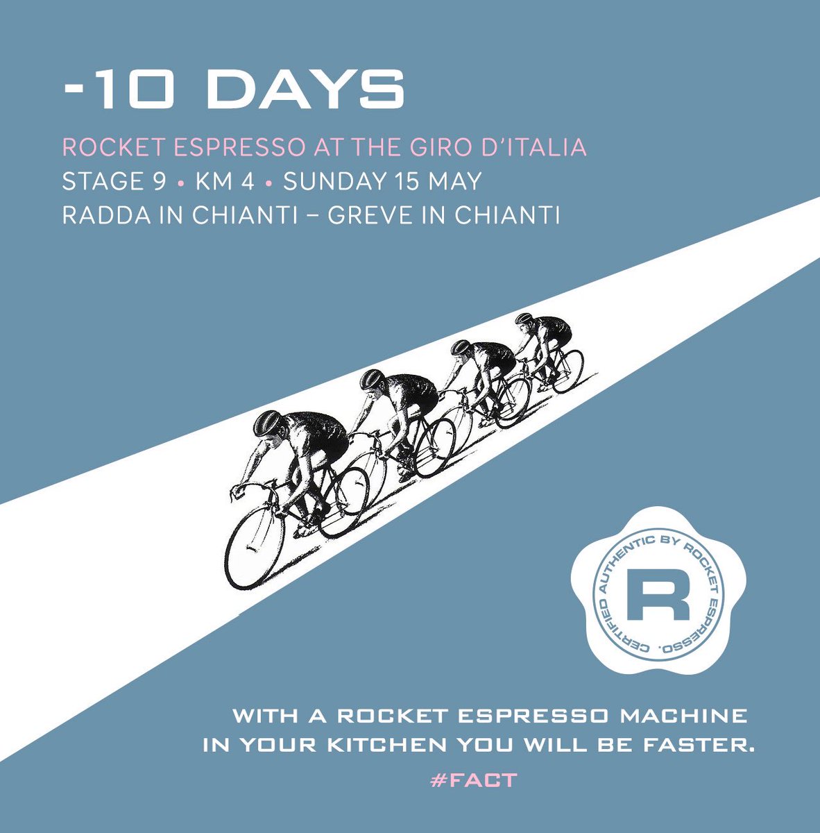 rocketespresso's tweet photo. We will be at the @giroditalia serving espresso to the riders &amp; public from a coffee cart. Stop by &amp; say ciao! https://t.co/YQY9eqWEez