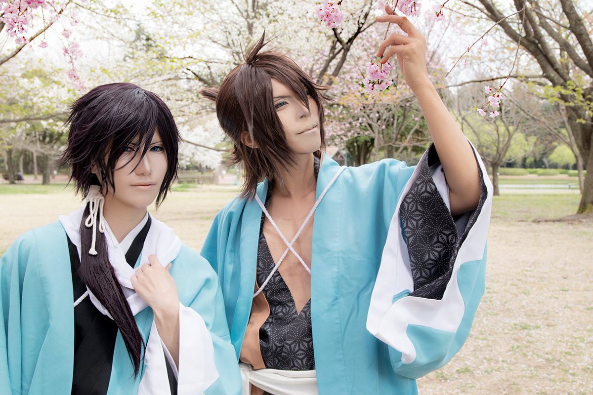 ユユ 薄桜鬼滅刃 コスプレ 薄桜鬼 沖田総司 ももち 斎藤一 ユユ Photo 吟さん 桜の下 決意 薄桜鬼好きな人rt いいと思ったらrtorいいね T Co Azmukkp6ji Twitter