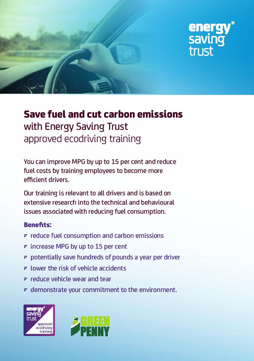 greenpennyltd's tweet photo. Save money AND reduce carbon emissions. Why not put your drivers through an eco-driving course? #SavingYourBusiness https://t.co/CbRX56kImE