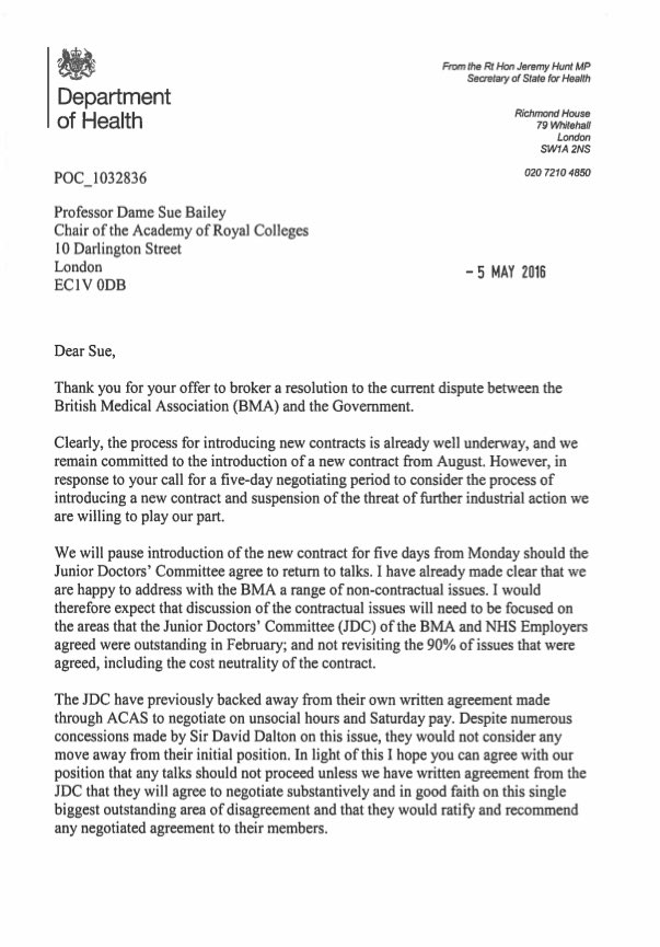 RoaringNurse's tweet photo. Exclusive! @Jeremy_Hunt have agreed to return to the negotiation table with @TheBMA  on Monday! #JuniorDoctorsStrike https://t.co/FAYgpvB1jr