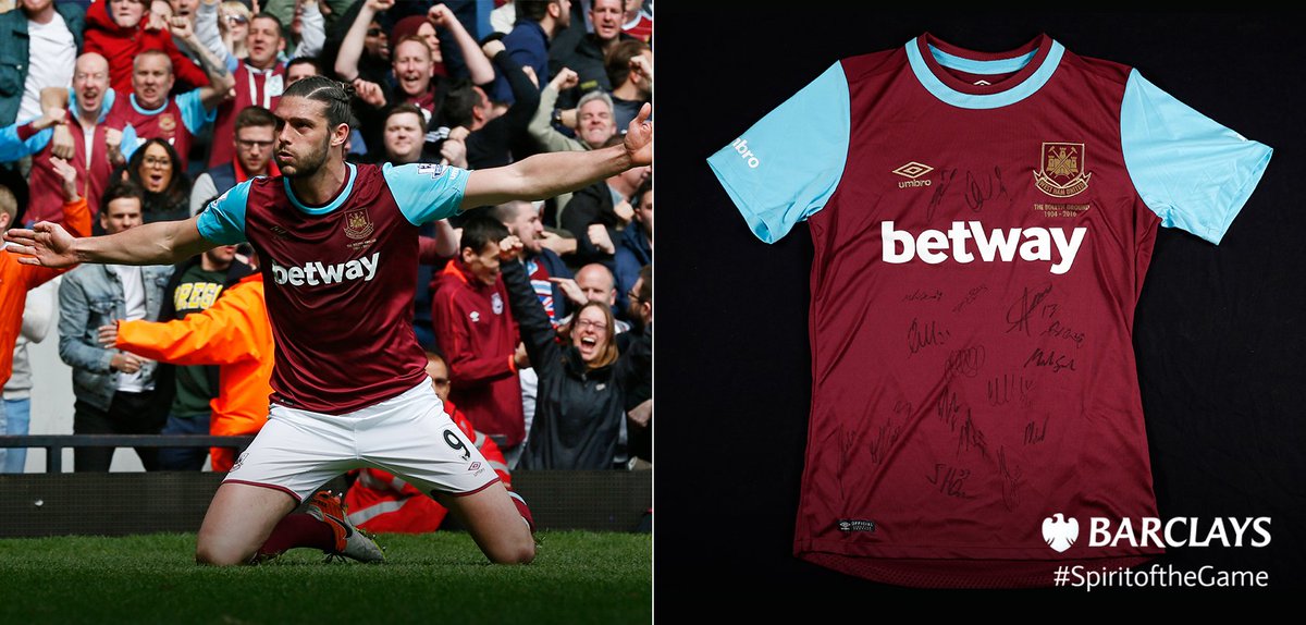 BarclaysFooty's tweet image. Ahead of @whufc_official's last ever game at the Boleyn Ground, WIN a signed 15/16 shirt. RT to enter by 9pm tonight