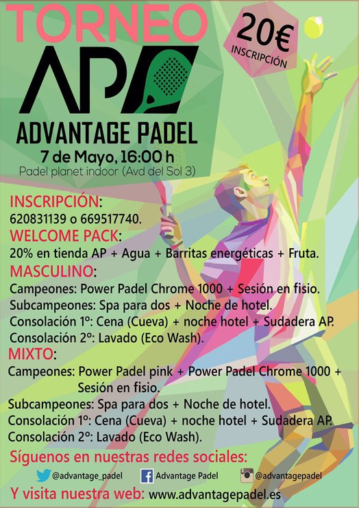#Torneo7Mayo #CategoriasMasculinayMixta #PlanetPadelIndoor #AdvantagePadel