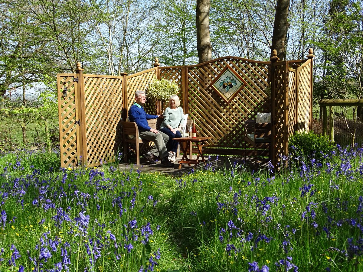 #Guests relaxing in our #bluebell wood #hideaway.