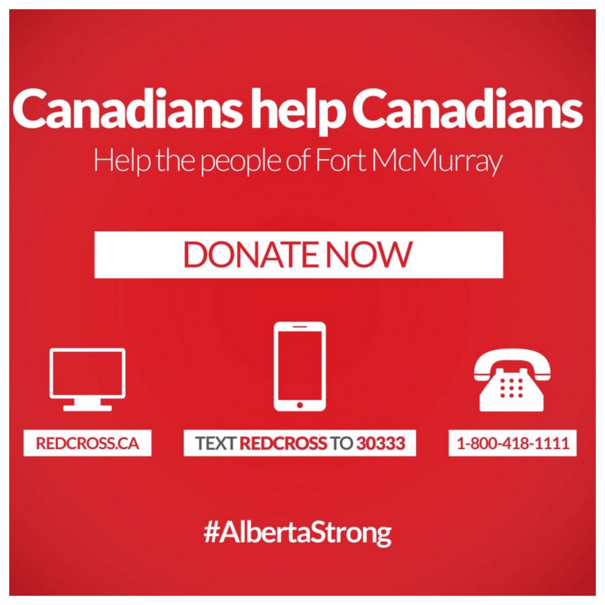Federal Gov announces to match all Cdn Red Cross Donations. Best Way to Help is to Donate to @RedCrossAB #yymfire
