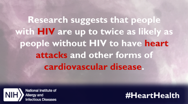 HIVGov's tweet photo. #DYK people w/#HIV are up to 2x more likely to have a #heartattack? Check out: https://t.co/r5NQg2Ynml #HeartHealth https://t.co/QkerQWS9ck