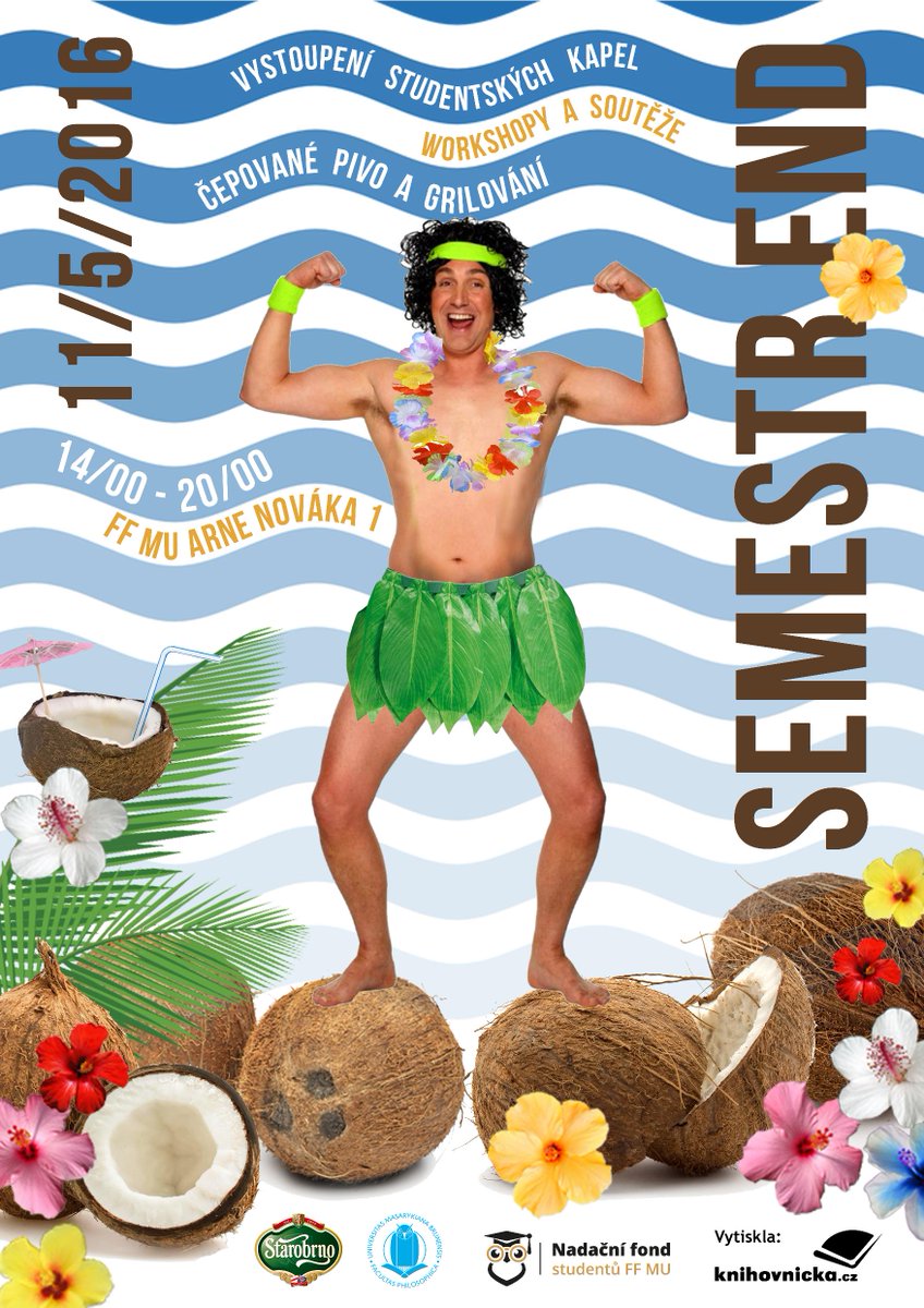 Ještě pár dní a další semestr je za námi. Přijďte se s ním ve středu 11. května pořádně rozloučit!