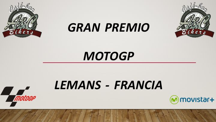 Domingo a partir de las 11:00h las carreras en <a href="/ACBikers/">A&C Bikers Restaurante - Gastro Bar</a>