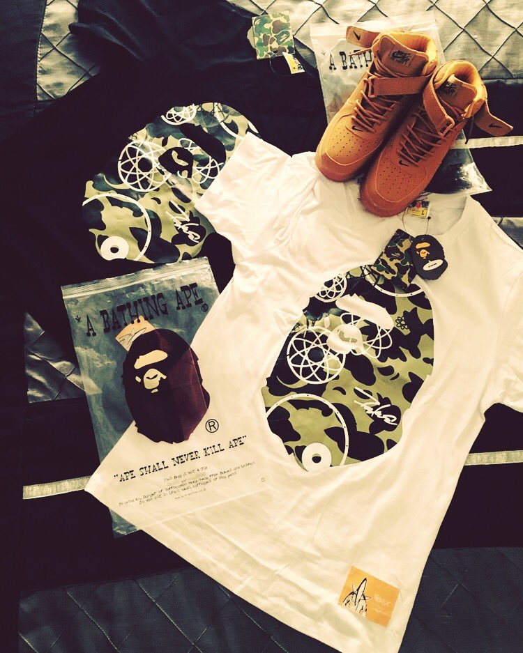 shaelon's tweet photo. #Bape #NikeAirforce1 #Wheat 🏅 https://t.co/bzSMAPmA7C