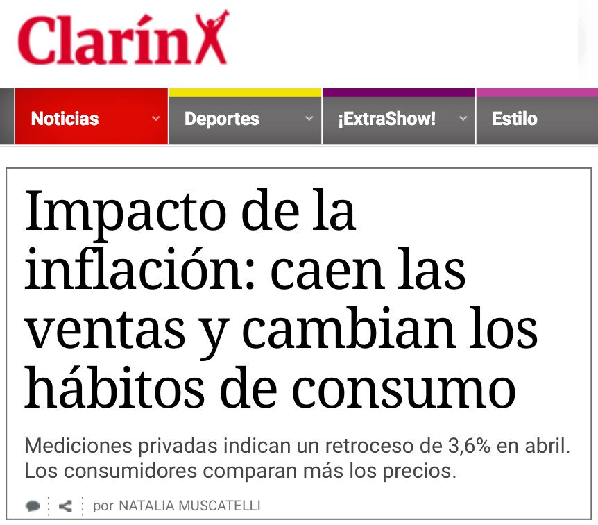 wadodecorrido's tweet photo. Suba de la inflación, caída del consumo, baja de la producción. La economía de Macri. https://t.co/CEJD8fhR2T
