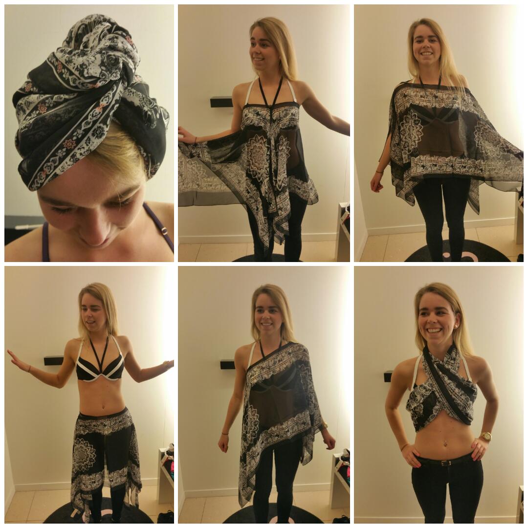 1 scarf &amp; 6 different ways 2 wear this lovely Sylvie item! #finalcollection 😍 <a href="/linda_jong/">Linda de Jong</a> @Dimitri_HKM <a href="/P_Mountford/">Philip Mountford</a>