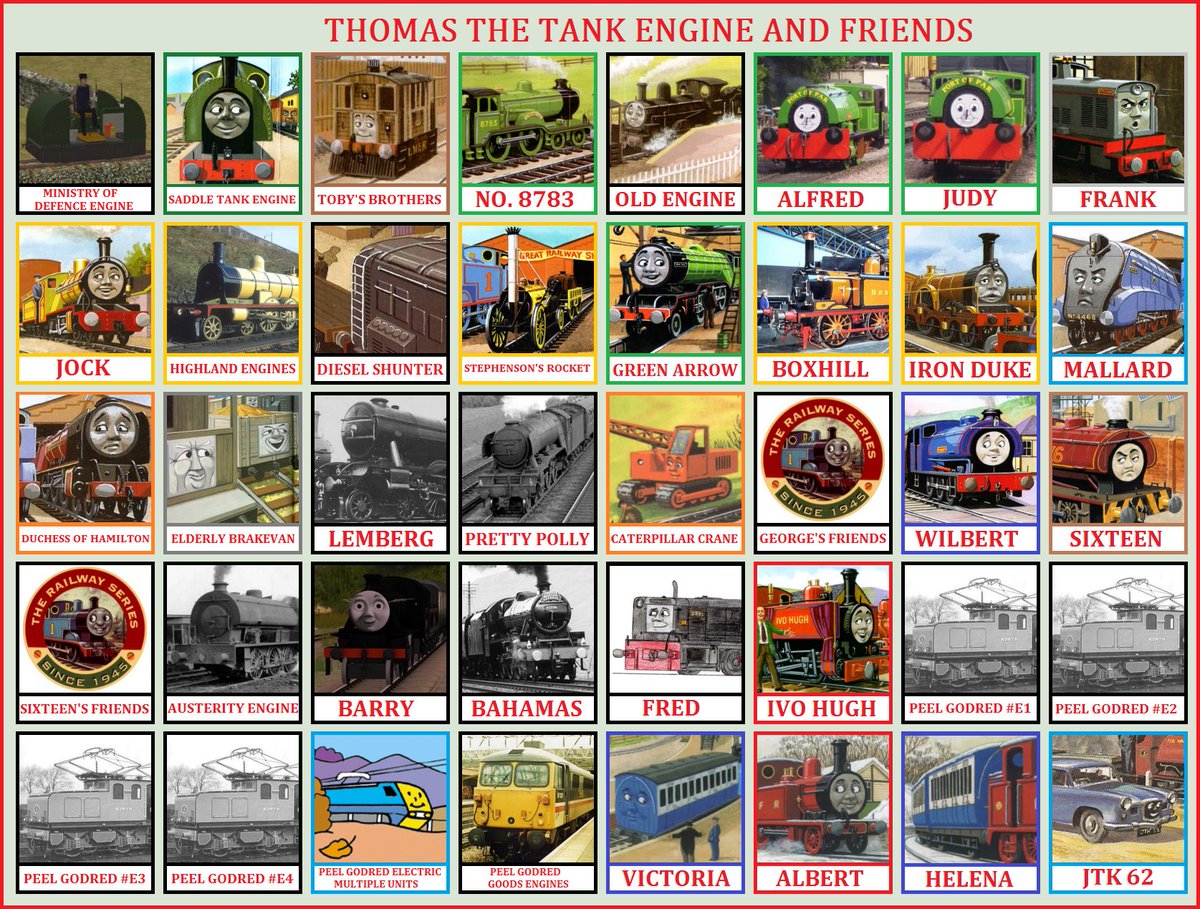 list of all thomas and friends characters