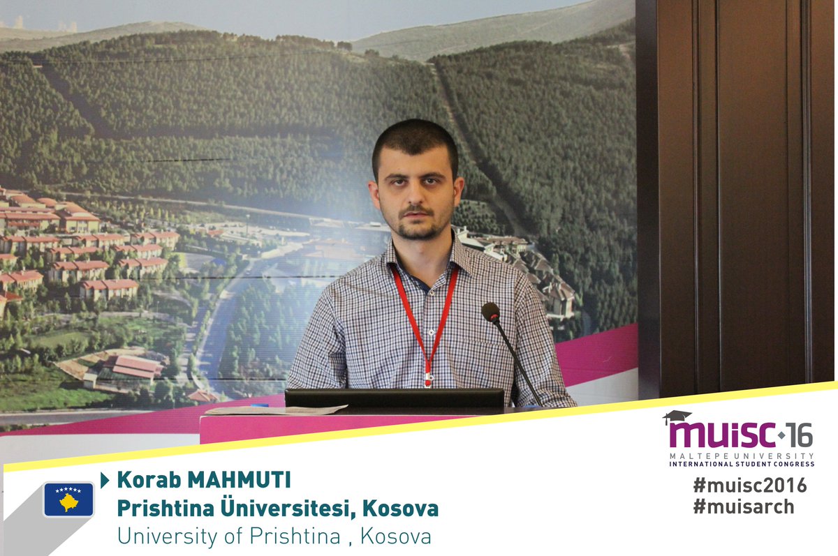 muiscofficial's tweet photo. Kosova, Prishtina Üniversitesi'nden Korab MAHMUTI sunumunu gerçekleştiriyor. #Muisc16 https://t.co/PMXlQu4e4t