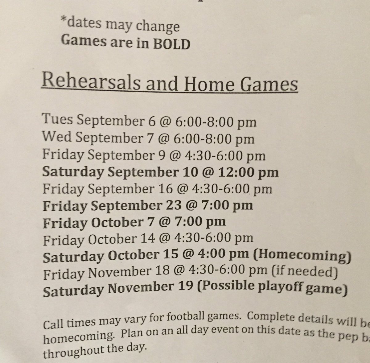 BSUBearBand's tweet photo. Get ready for the fall season bears! https://t.co/7loeBCpOgx