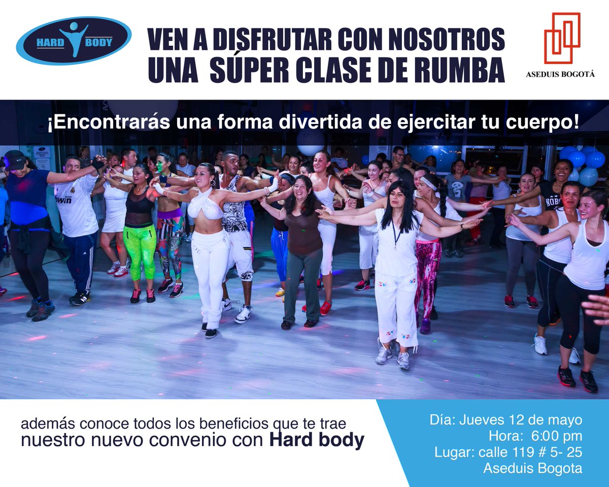 ASEDUISBOGOTA's tweet photo. Clase de Rumba. Jueves 12, 6 PM. #yosoyaseduisbogota https://t.co/8uzaFBoPwL
