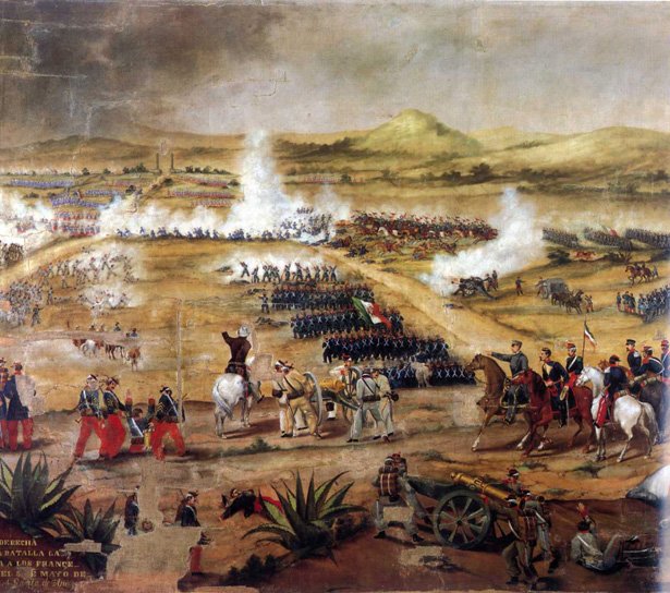 Picture of Ignacio Zaragoza in 1862 Troops led by Ignacio Zaragoza halt a French invasion in the Battle of Puebla in Mexico.
