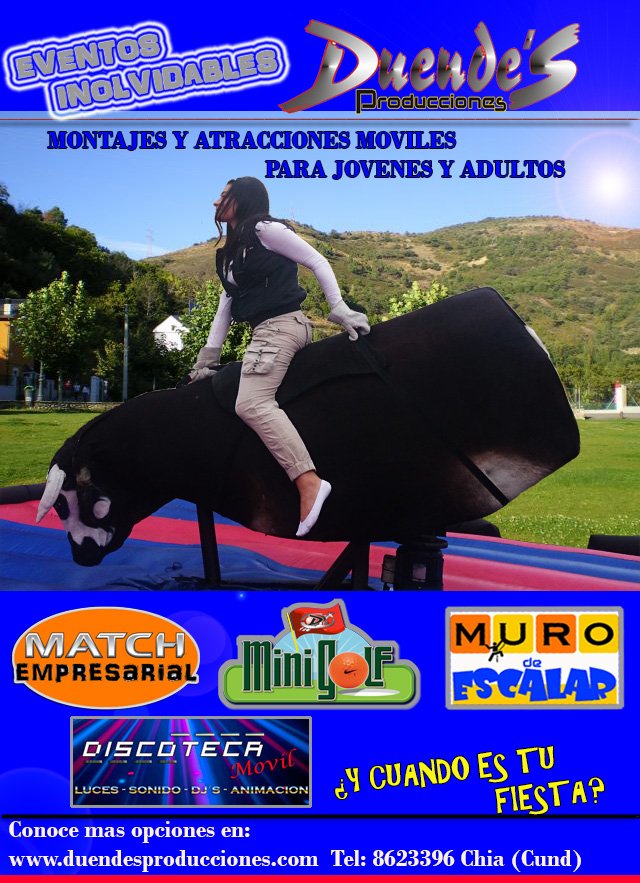 Eventos_Chia's tweet image. Alquiler Toro mecánico Bogotá, Chía y alrededores
duendesproducciones.com/198-toro-mecan…