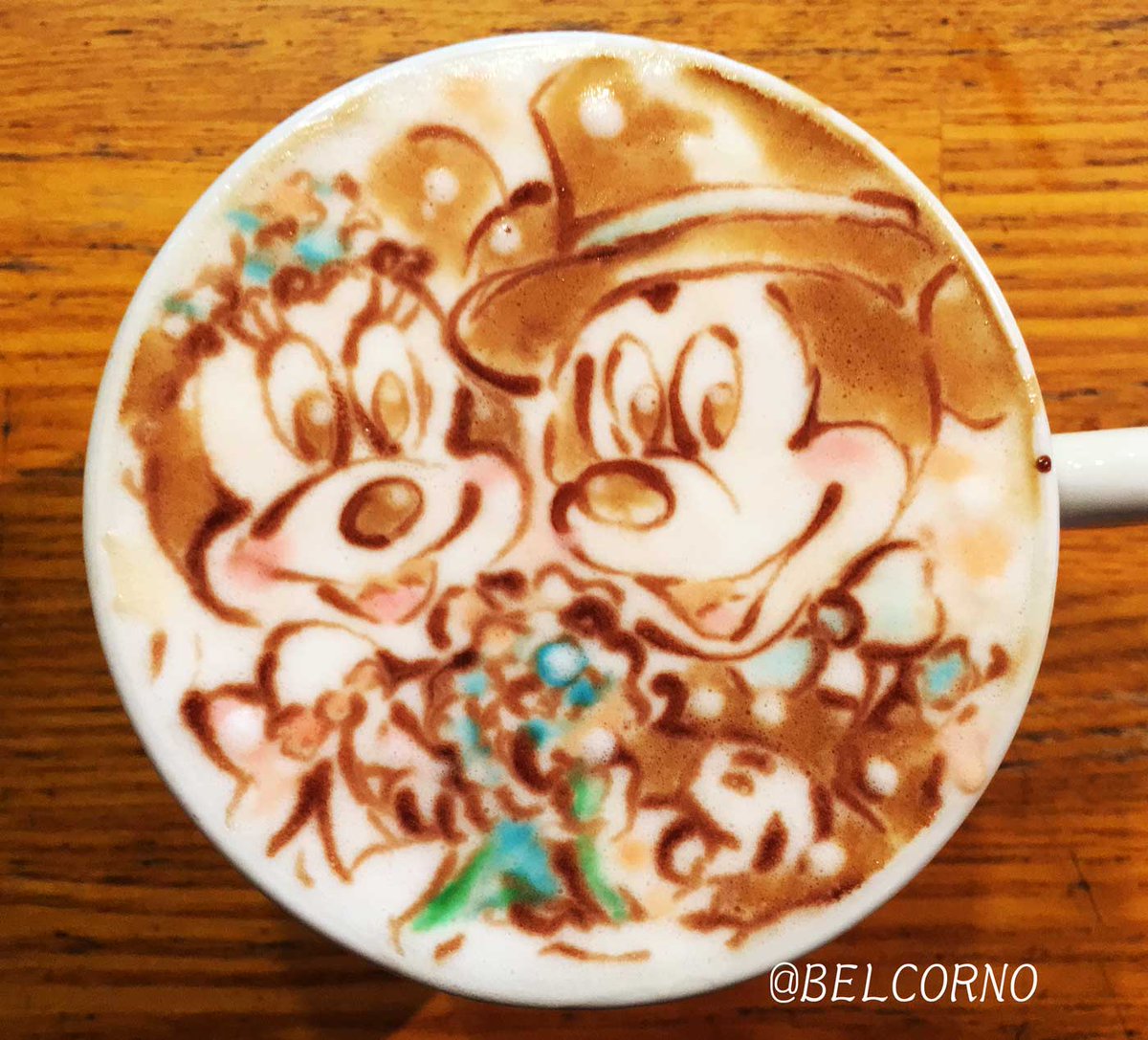 ベルコルノ ラテアートと漫画飯 Sur Twitter ラテアート ミッキーとミニー ウェディング Latteart Mickey Minnie Wedding ラテアート ディズニー Disney Latteart